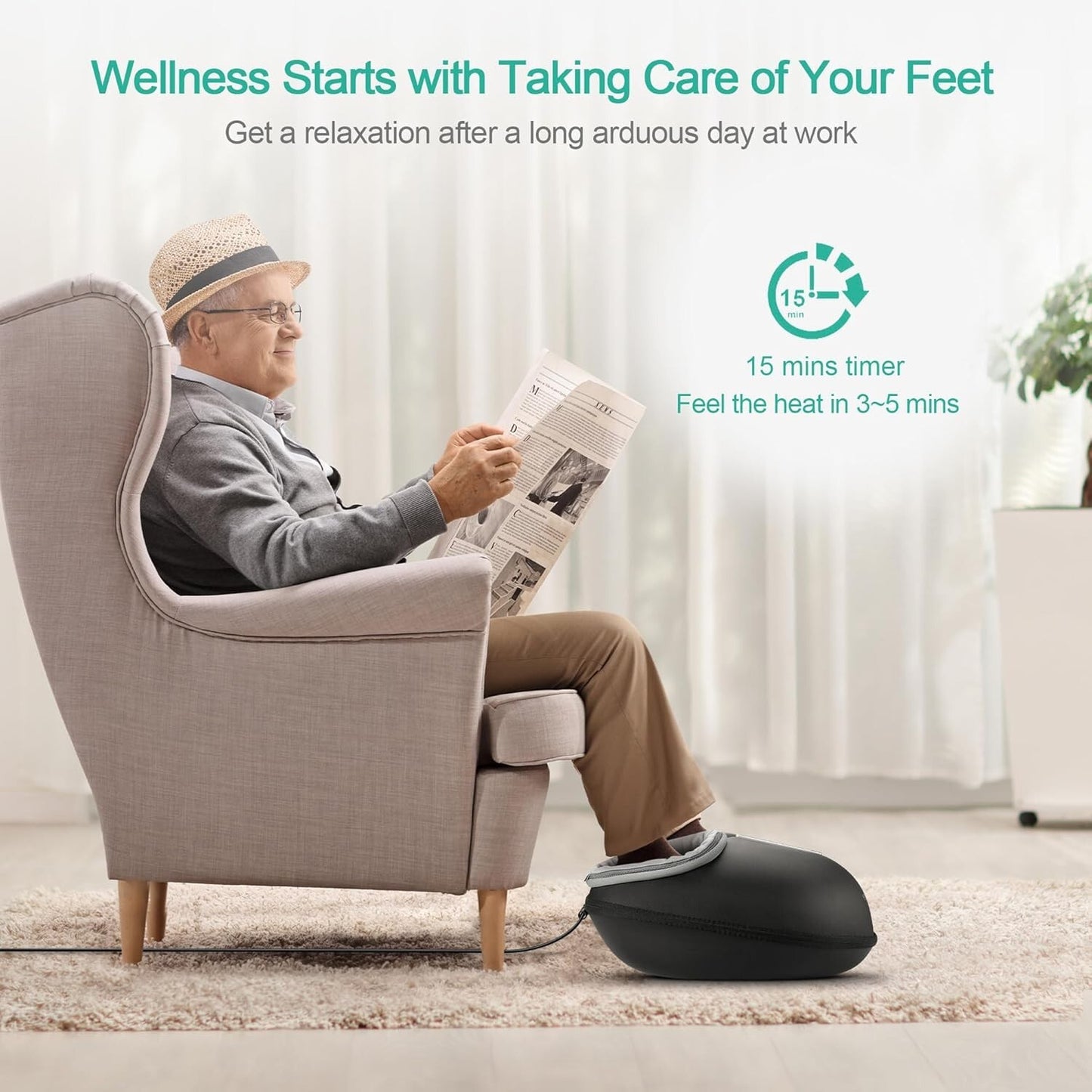 Medcursor Foot Massager Machine with Heat MDFM400
