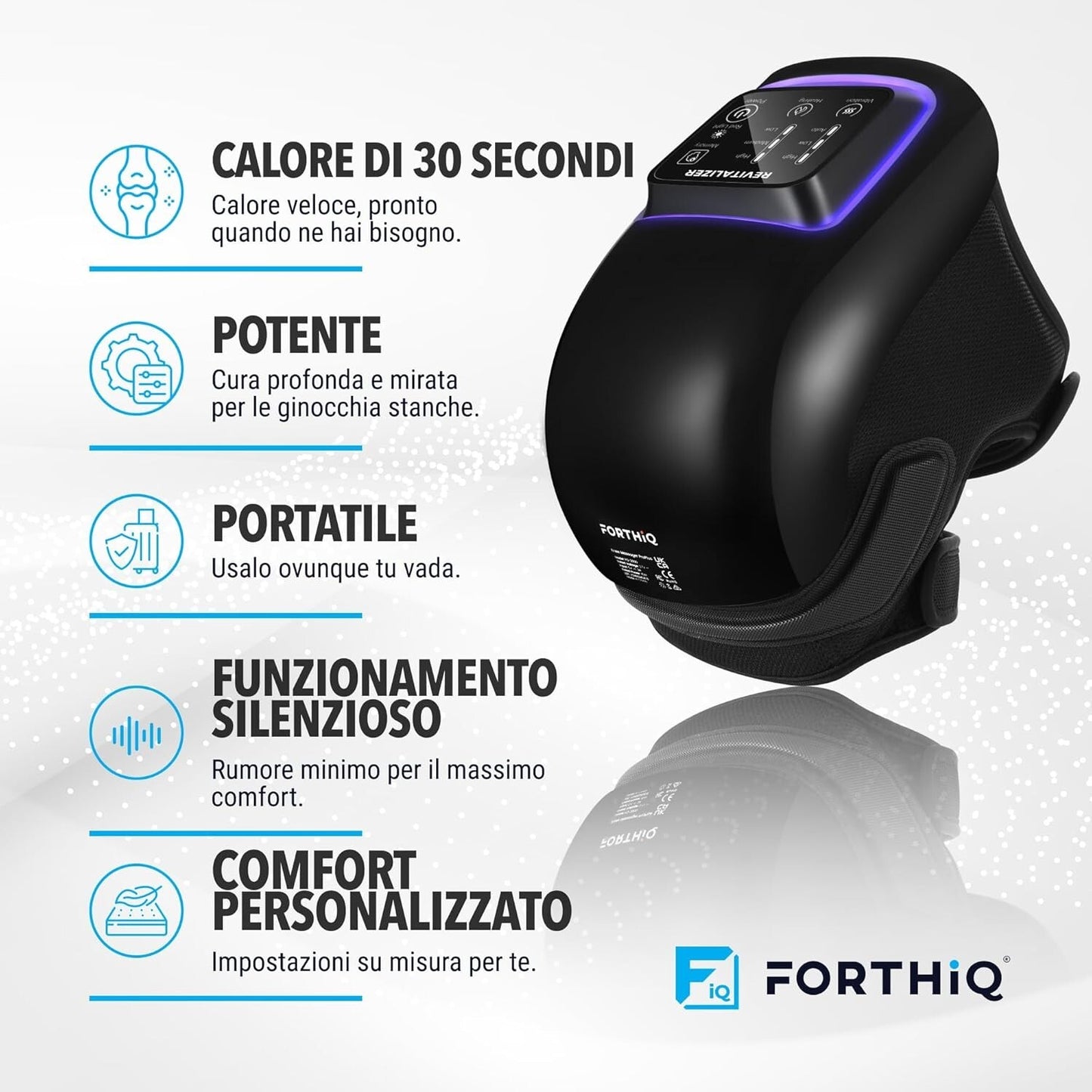 FORTHiQ Pro+ Knee Massager with Heat and Red Light, 6-in-1, Advanced: Heat, D...