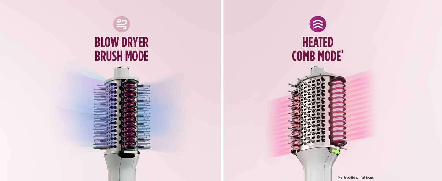 Shark HT212 SmoothStyle Heated Comb + Blow Dryer Brush with Heat Resistant Bag