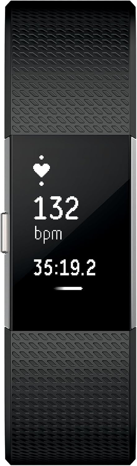 Fitbit Charge 2 Heart Rate Fitness Wristband Black Small Fb407sbks