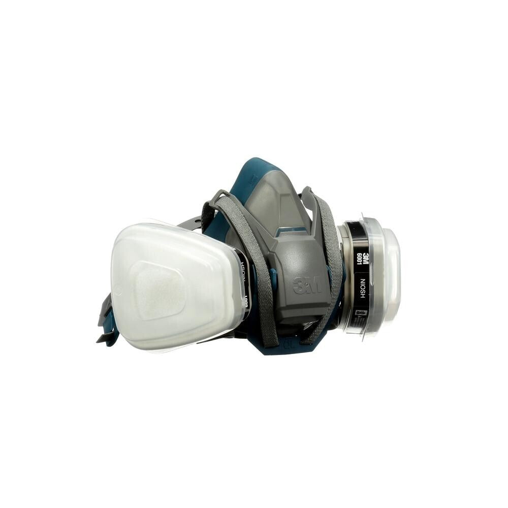 3M Rugged Comfort Quick Latch Half Facepiece Reusable Respirator 6502QL,...