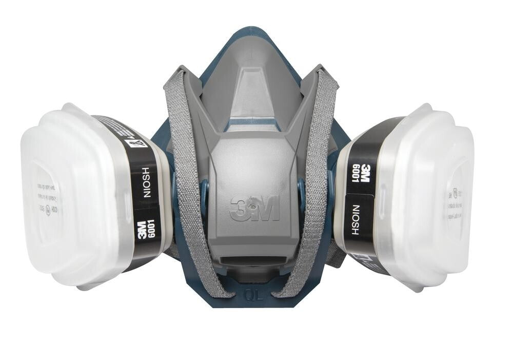 3M Rugged Comfort Quick Latch Half Facepiece Reusable Respirator 6502QL,...