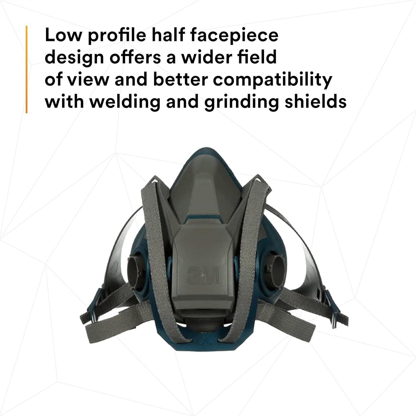 3M Rugged Comfort Quick Latch Half Facepiece Reusable Respirator 6502QL,...