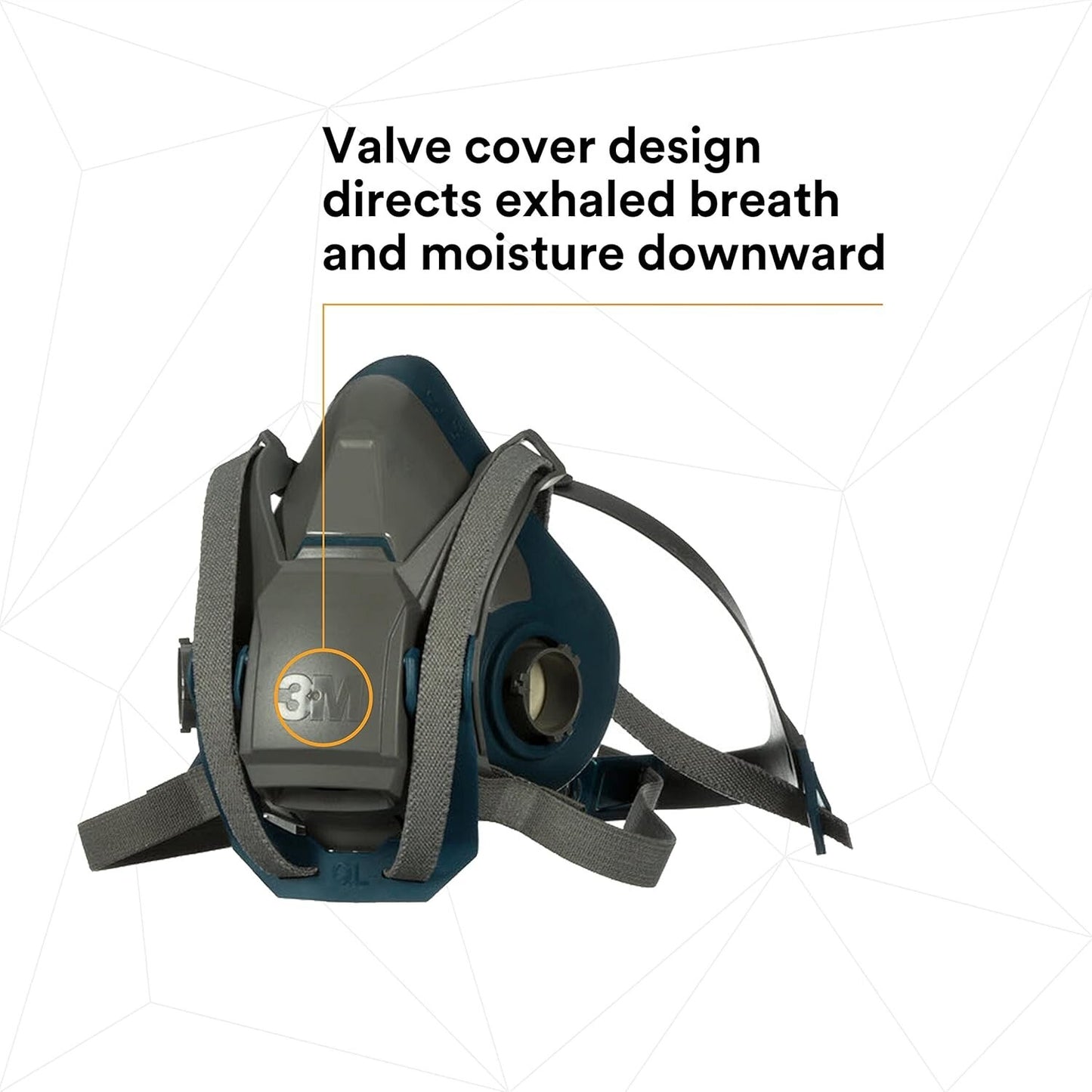 3M Rugged Comfort Quick Latch Half Facepiece Reusable Respirator 6502QL,...