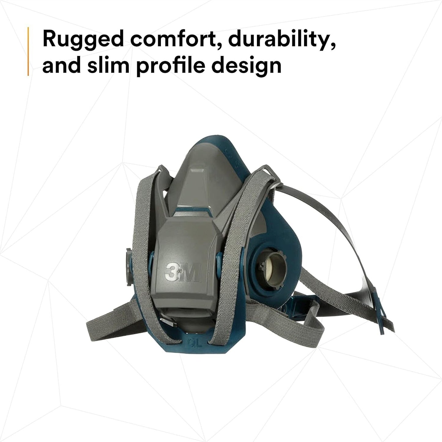 3M Rugged Comfort Quick Latch Half Facepiece Reusable Respirator 6502QL,...