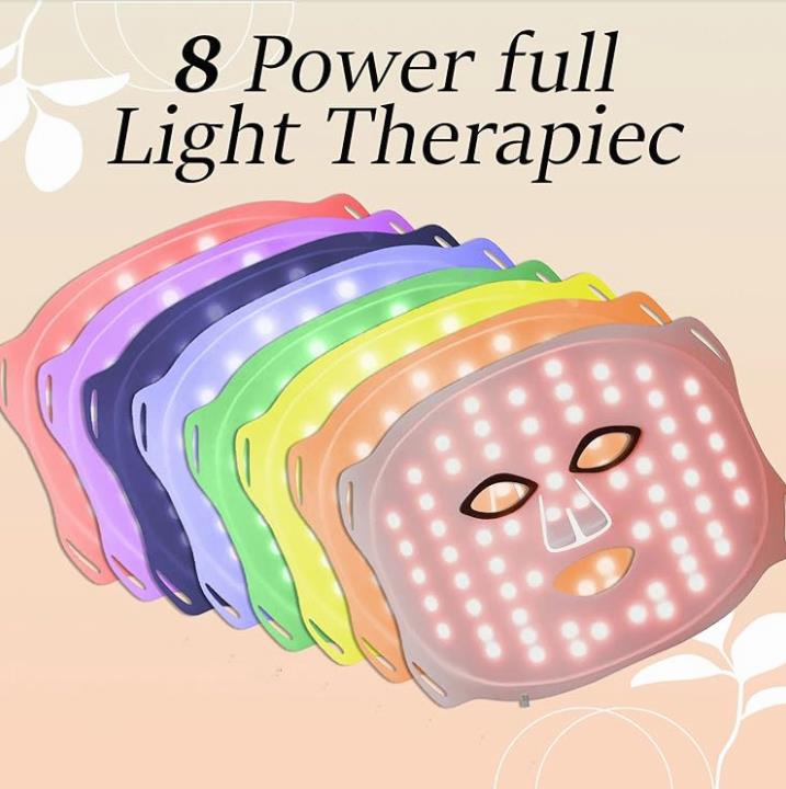 Skincare Club Light Therapy Face Mask, Led Mask with 8 Light for Skincare