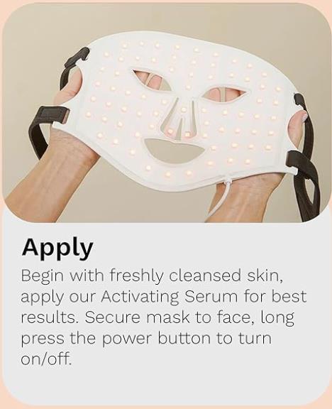 Skincare Club Light Therapy Face Mask, Led Mask with 8 Light for Skincare