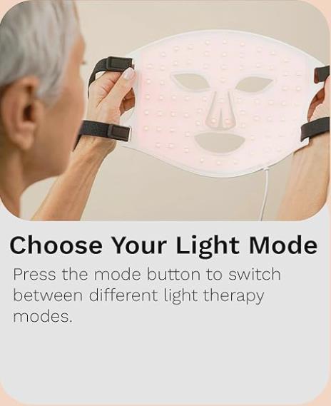 Skincare Club Light Therapy Face Mask, Led Mask with 8 Light for Skincare