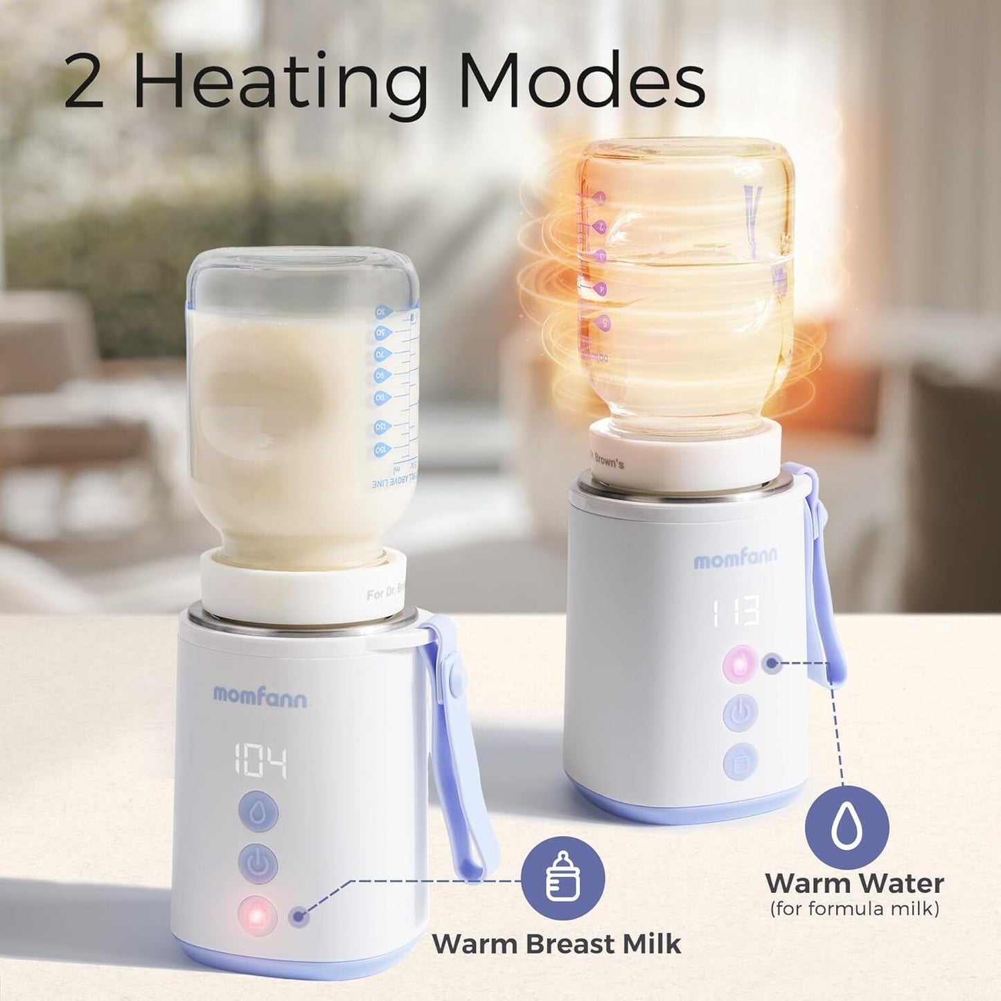 Portable Bottle Warmer Travel Baby Bottle Warmer for Breastmilk On The Go Tra...