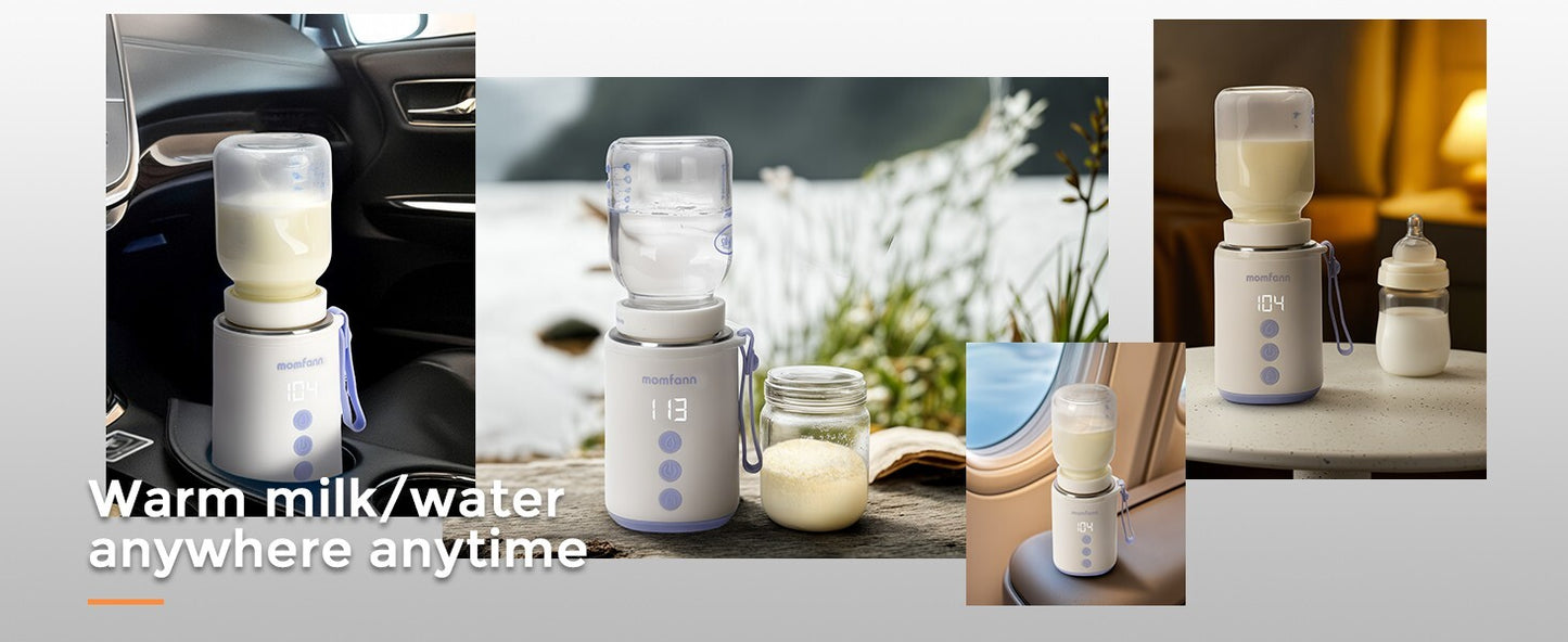 Portable Bottle Warmer Travel Baby Bottle Warmer for Breastmilk On The Go Tra...