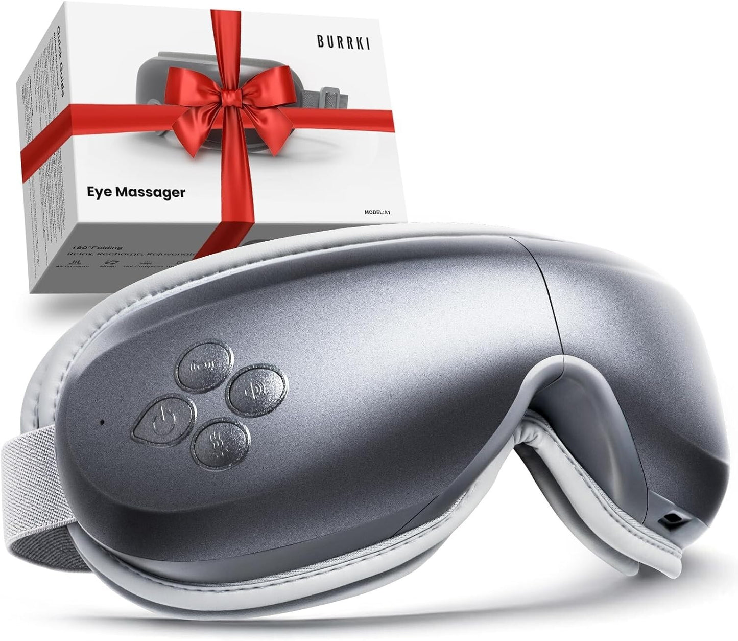 Eye Massager, Mothers Day Gifts for Mom, Migraine Relief Massager with Compressi