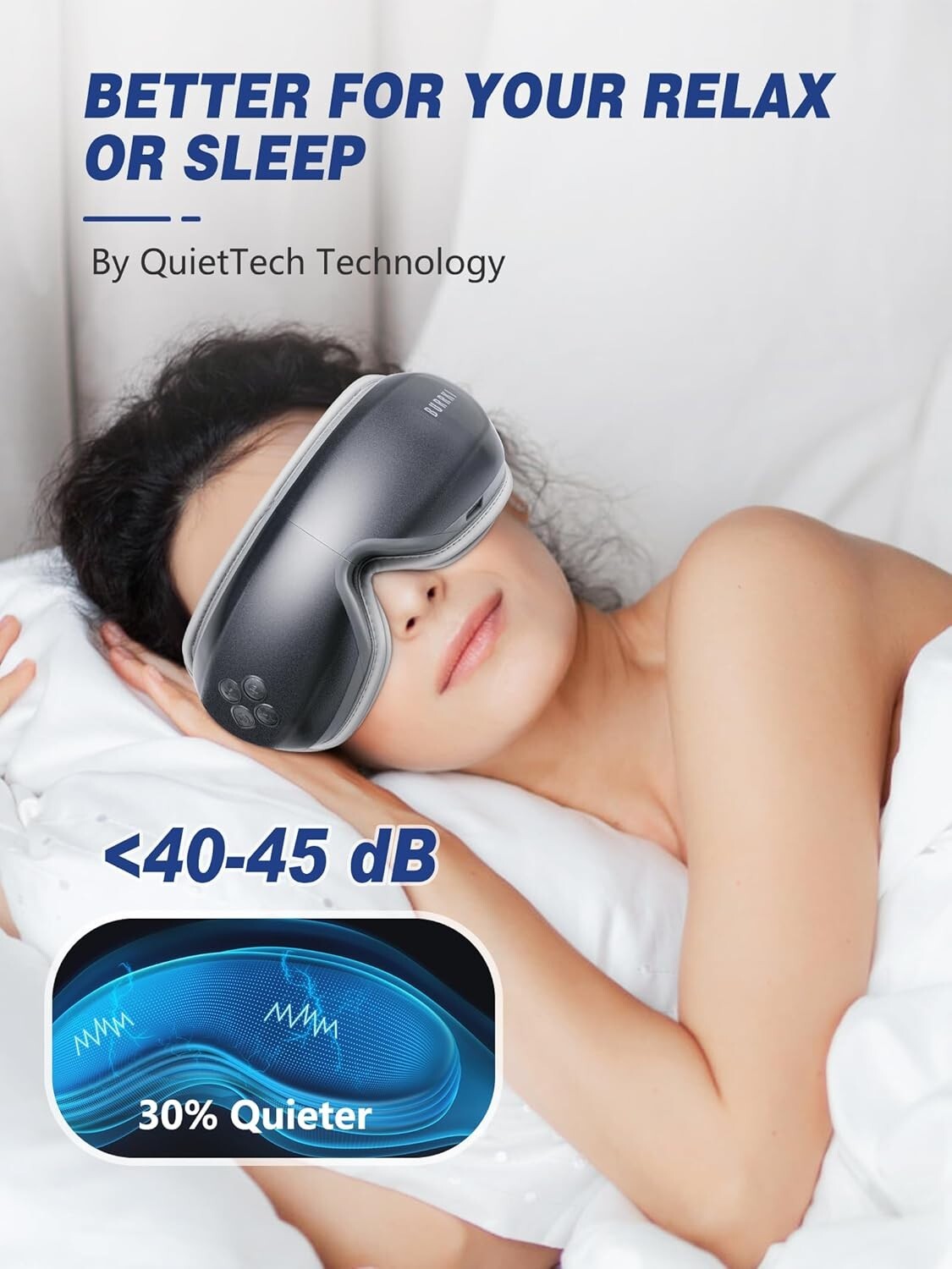 Eye Massager, Mothers Day Gifts for Mom, Migraine Relief Massager with Compressi