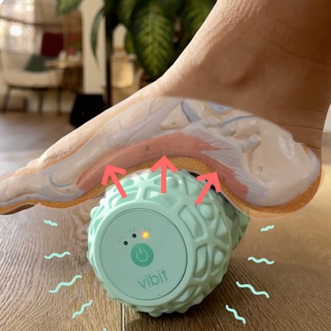 Vibit - Vibrating Massager for Plantar Fasciitis, Pain Relief and Sciatica, Blac