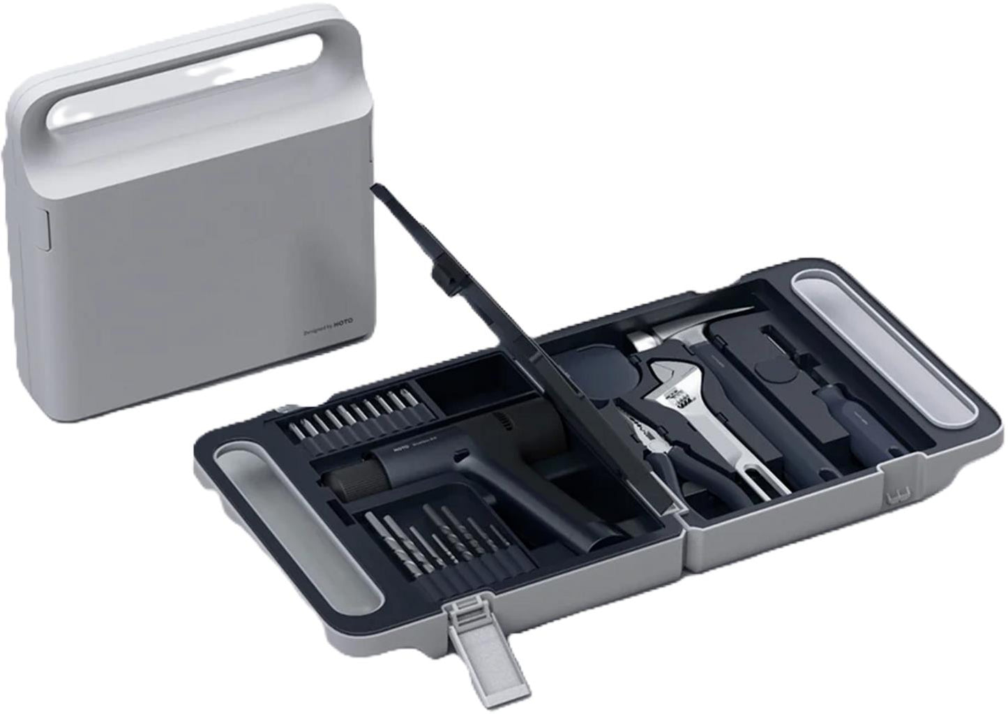 HOTO Cordless Brushless Drill Tool Set, Variable Speed, Hidden Buckle, Unique LE