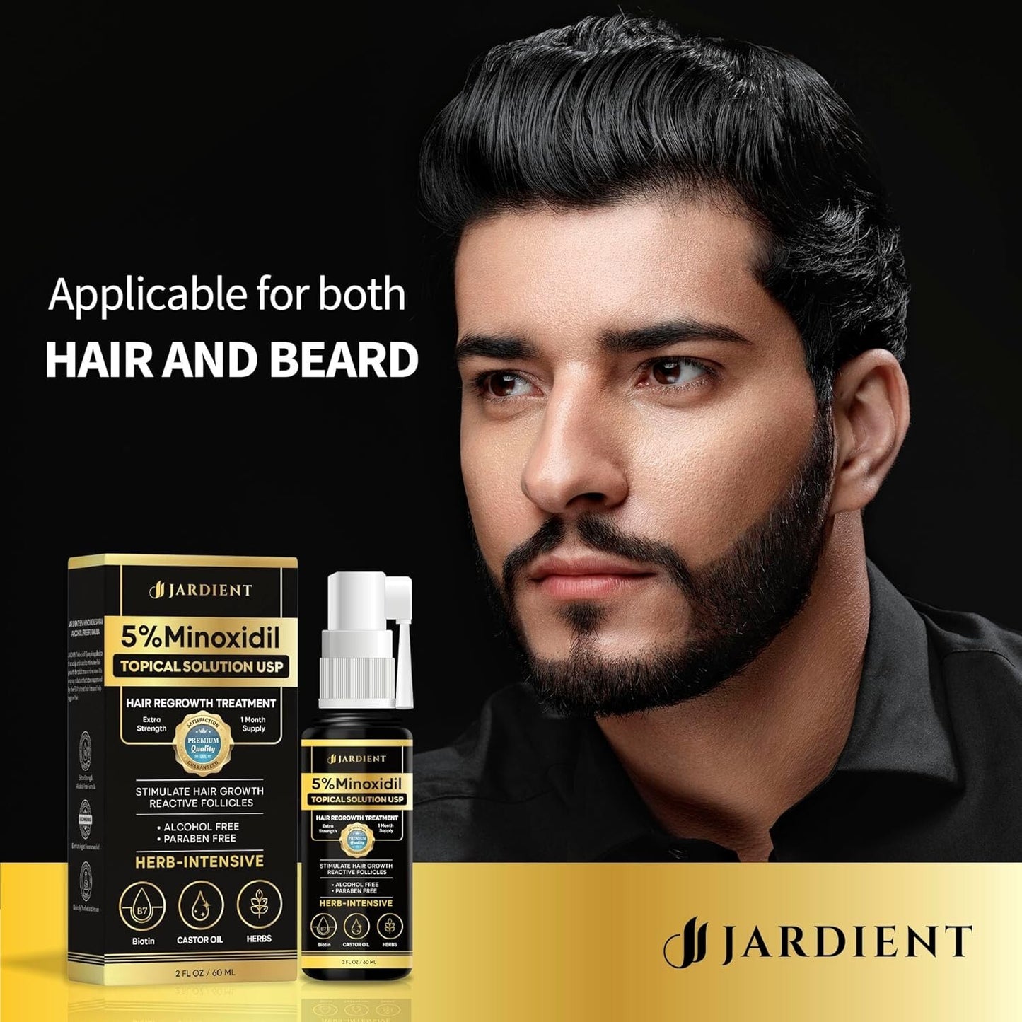 Minoxidil for Women 5 Percent: 5% Minoxidil for Men Beard Growth Spray Infused w