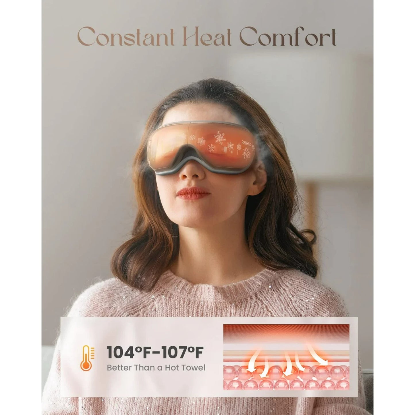 RENPHO Eye Massager, Mother's Day Gifts for Mom, Heated Eye Massage Mask with Bl
