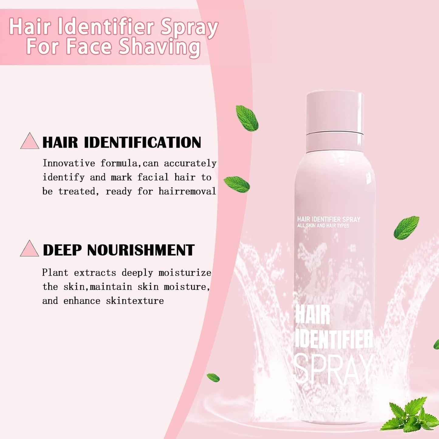 Hair Identifier Spray for Face Shaving,Face Hair Identifier Spray,Moisturizing