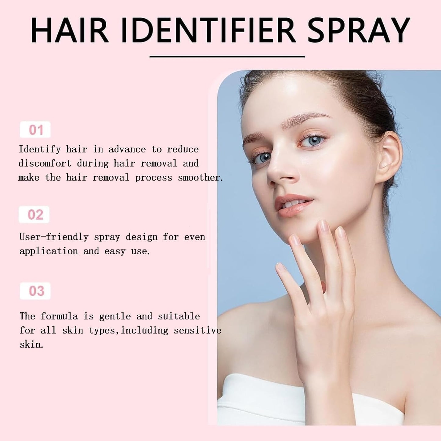 Hair Identifier Spray for Face Shaving,Face Hair Identifier Spray,Moisturizing
