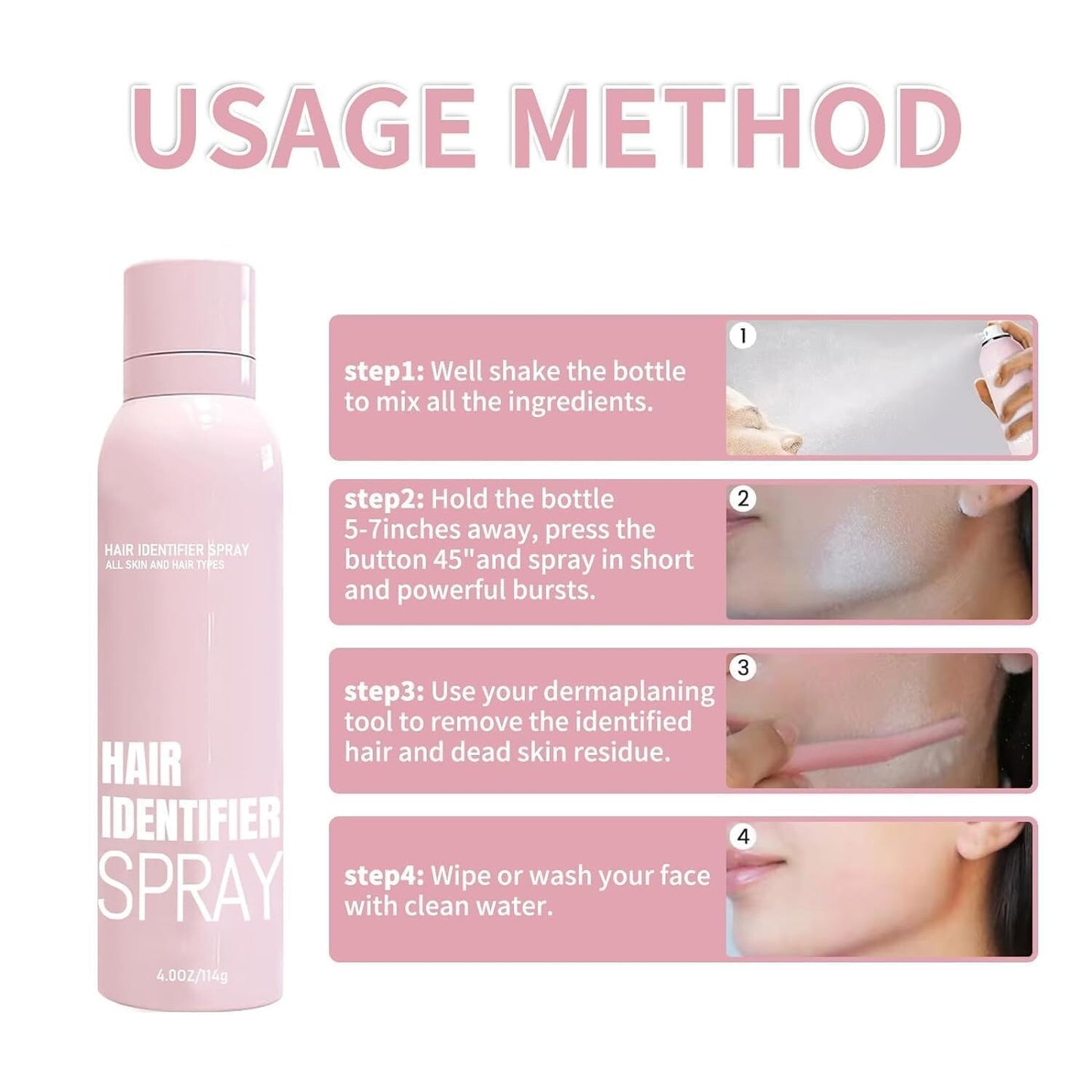 Hair Identifier Spray for Face Shaving,Face Hair Identifier Spray,Moisturizing