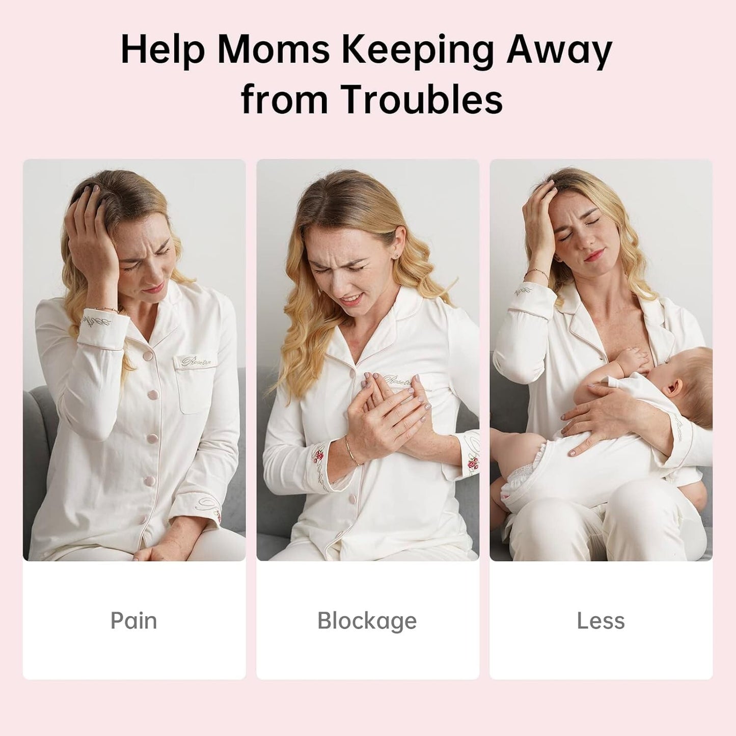 TSRETE Double Wearable Breast Pump, Electric Hands-Free Breast Pumps with 2 Mode