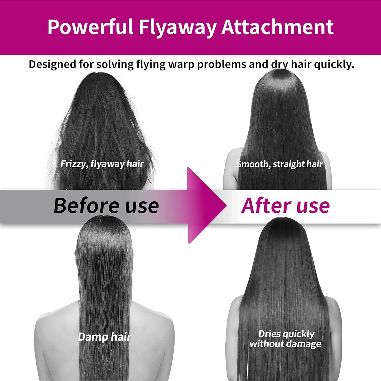 Anti-Flight Flyaway Attachment Nozzle Compatible with Dyson Airwrap Styler HS01
