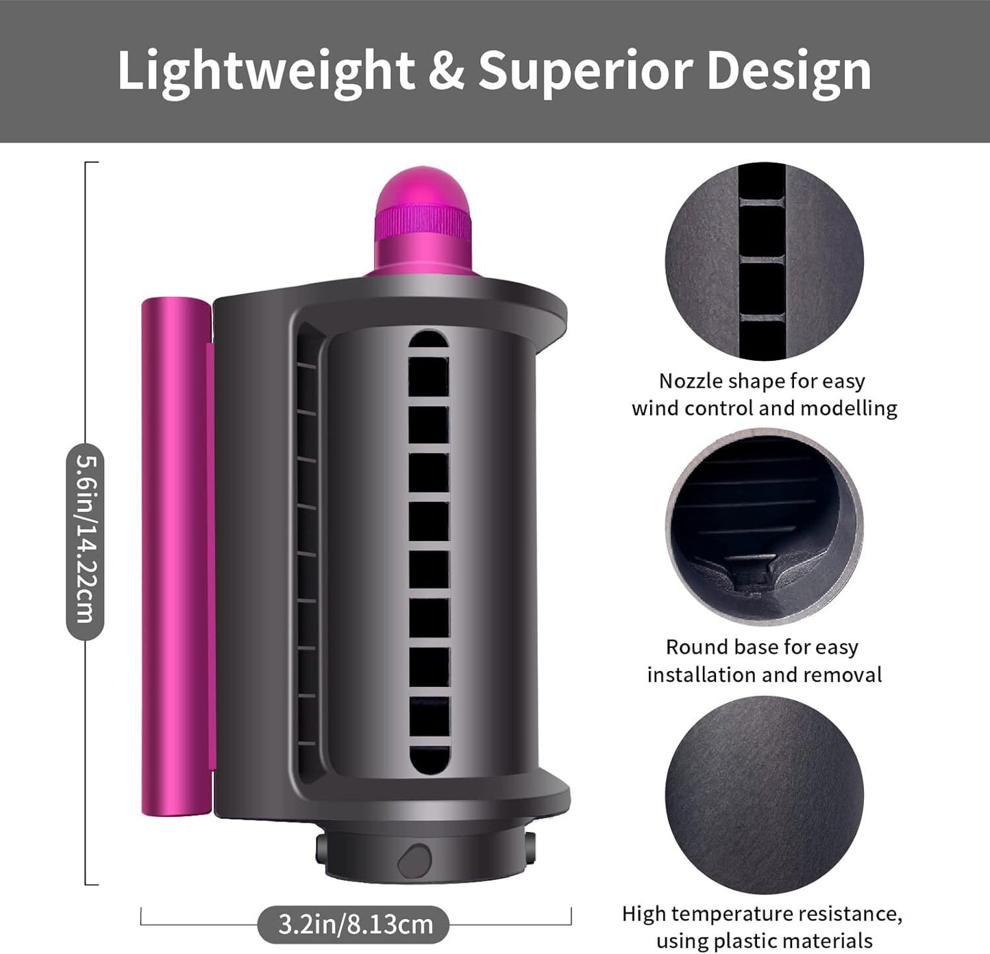 Anti-Flight Flyaway Attachment Nozzle Compatible with Dyson Airwrap Styler HS01