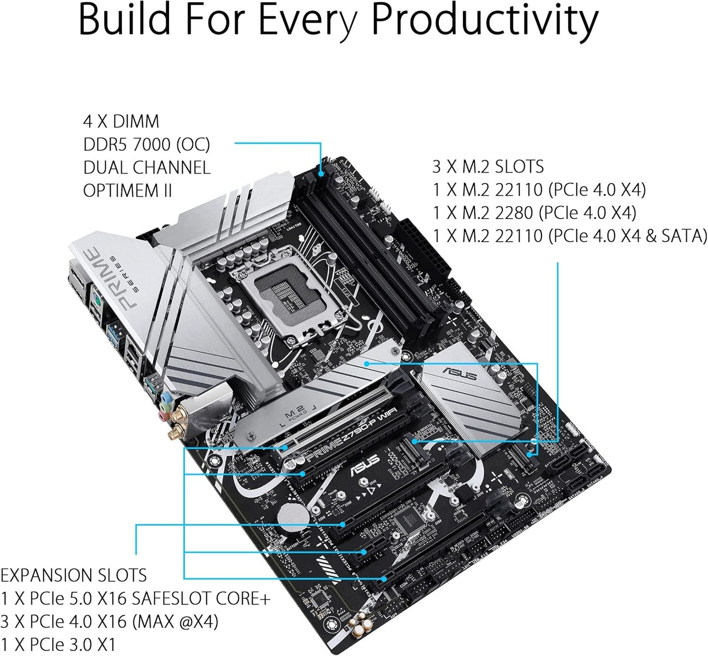 ASUS PRIME Z790-P WiFi LGA 1700 ATX Intel Motherboard