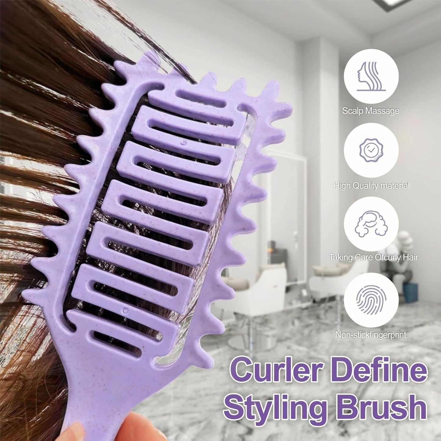Curl Defining Brush, Vented Curly Hair Brush Defining for Shaping and Defining C