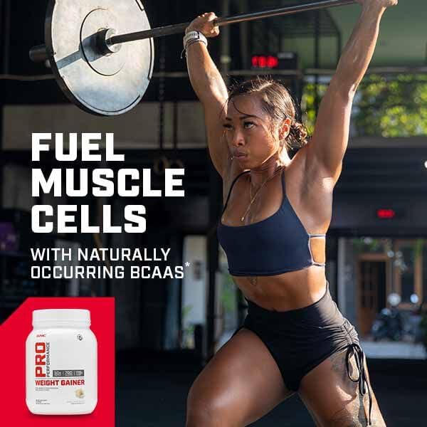 GNC Pro Performance Weight Gainer Protein Powder, 50g Protein, High Calorie, 700 Calories, Supports Mass and Muscle Recovery, MCT, BCAA, 3rd Party Tested, Double Strawberries and Cream, 6 Servings