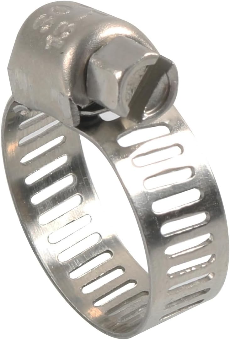10PCS 304 Stainless Steel Worm Gear Hose Clamps 13-19MM+Cut-To-Fit 11.5 FT Metal Strap Large Adjustable Band Duct Pipe Metal Clamp Strapping+10 Fasteners +2Wrench