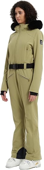 BGX Bluemagic Women Ski Suit One Piece Snowsuit Snowboard Slim Fit Insulated Jumpsuit Waterproof Windproof Winter Sports Warm