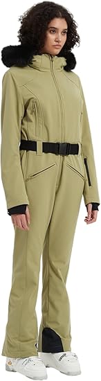 BGX Bluemagic Women Ski Suit One Piece Snowsuit Snowboard Slim Fit Insulated Jumpsuit Waterproof Windproof Winter Sports Warm