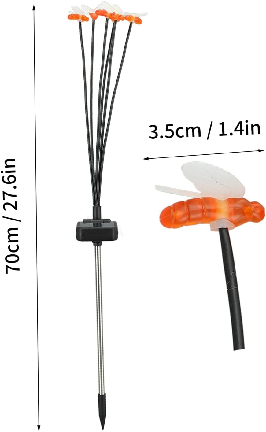 Fafeicy 6 Decorative Lamp Solar Swinging Garden Light for Outdoor Landscape Decoration (Warm Light)8 lights
