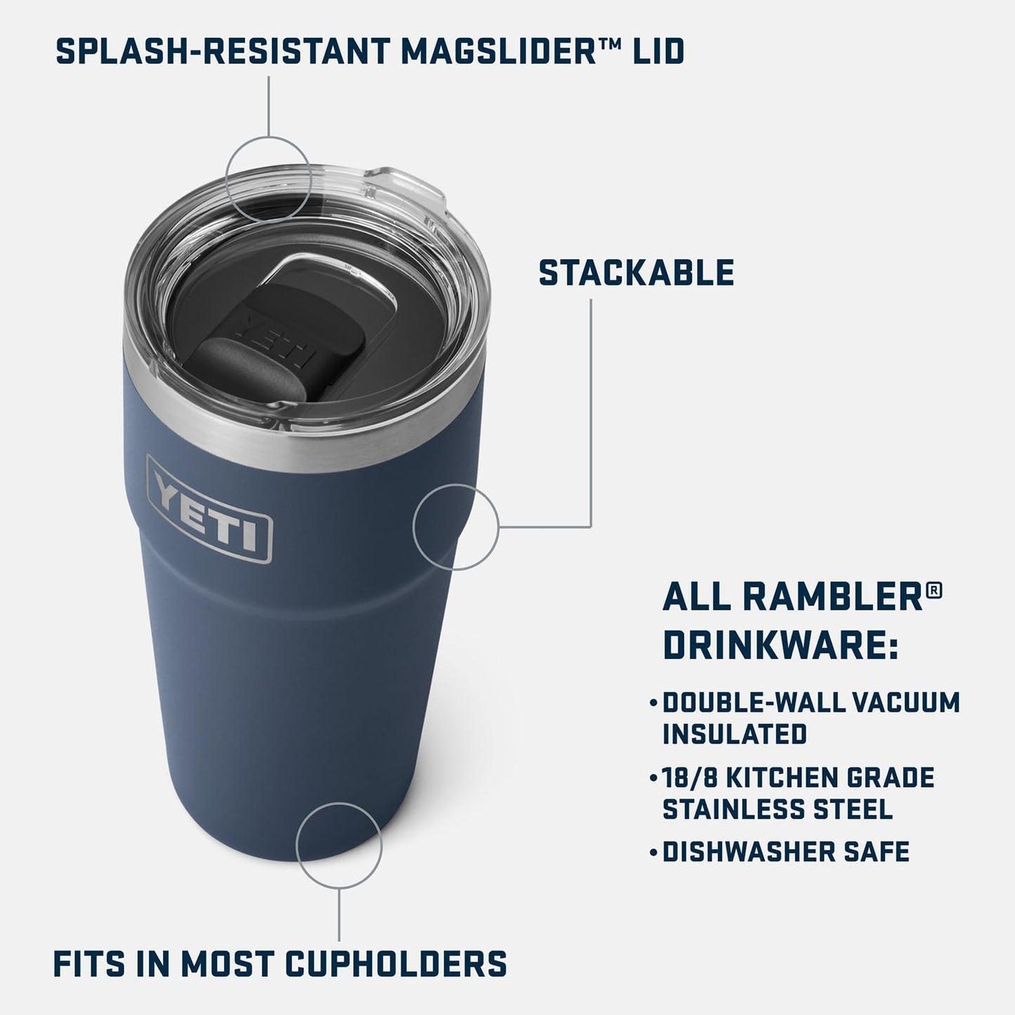 YETI Rambler 30 oz Tumbler, Stainless Steel, Vacuum Insulated with MagSlider Lid, Camp Green