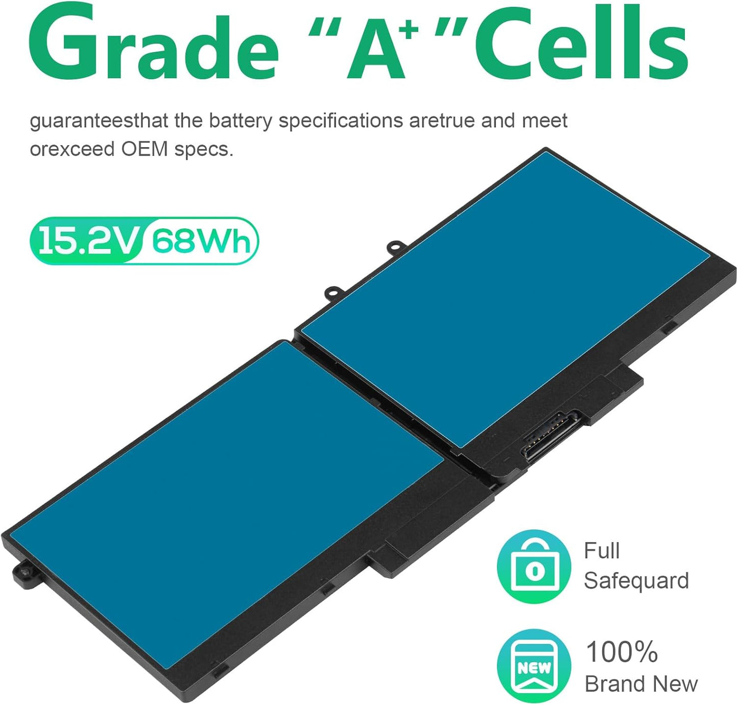 Fancy Buying 3HWPP Laptop Battery for Dell Latitude 5401 5410 5411 5501 5510 5511 Precision 3541 3551 INSPIRON 7706 2-in-1 INSPIRON 17 7500/7506 2-in-1 03HWPP 10X1J N2NLL 1VY7F 3YNXM 451-BCMN