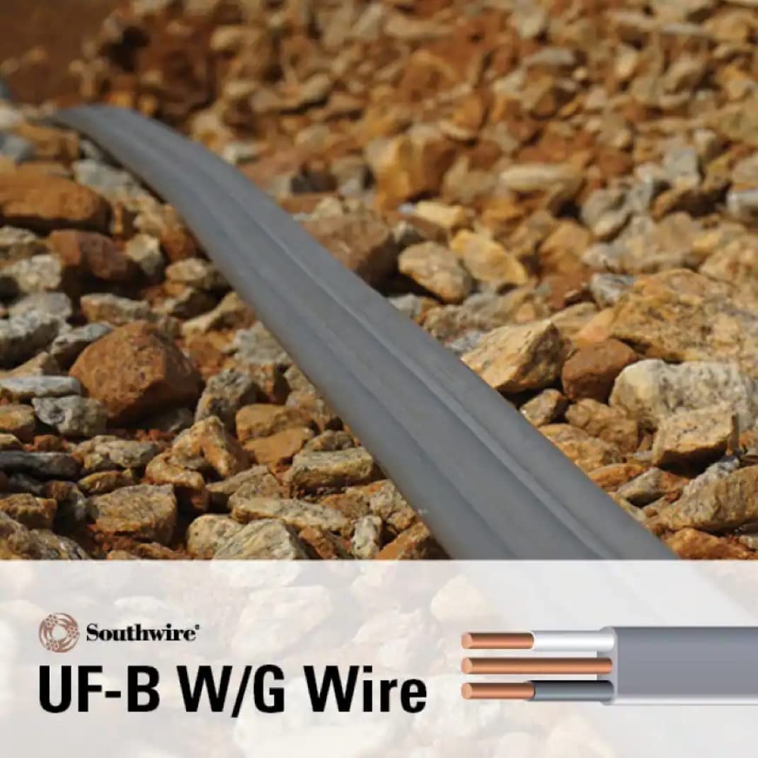 Underground Feeder Cable 14 Gauge, 2 Conductor 250ft Copper UF-B Cable