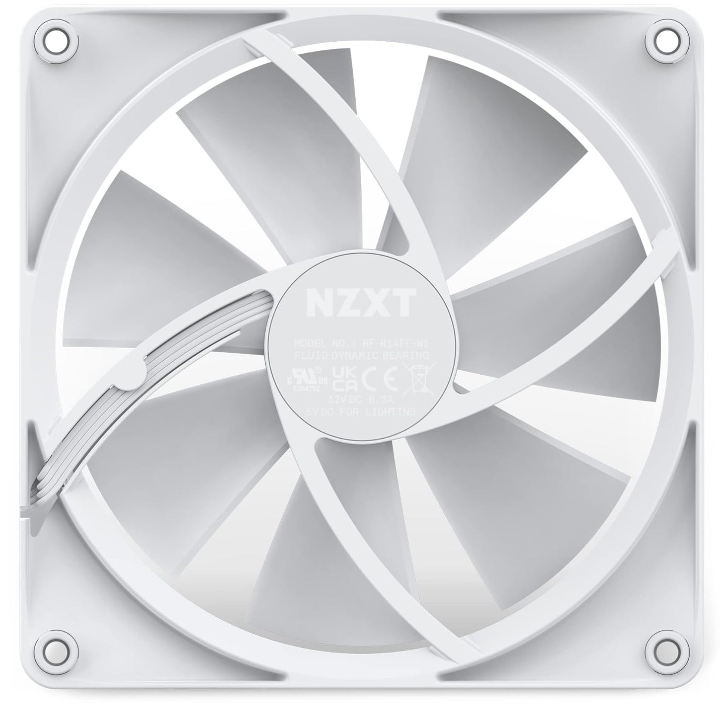 F140RGB - 140mm RGB Fans - Twin + RGB Lighting Controller - White