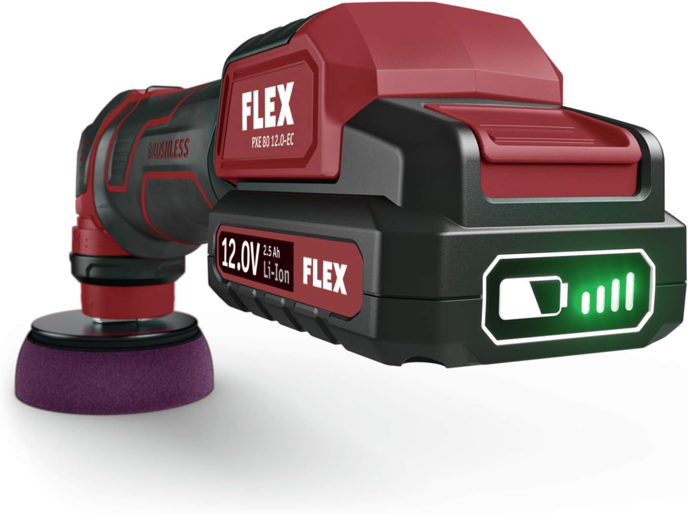 FLEX PXE 80 12.0-EC set USA 12V Cordless Multi-Polisher-Set, Includes Two 2.5Ah Batteries, One Charger & Soft Bag