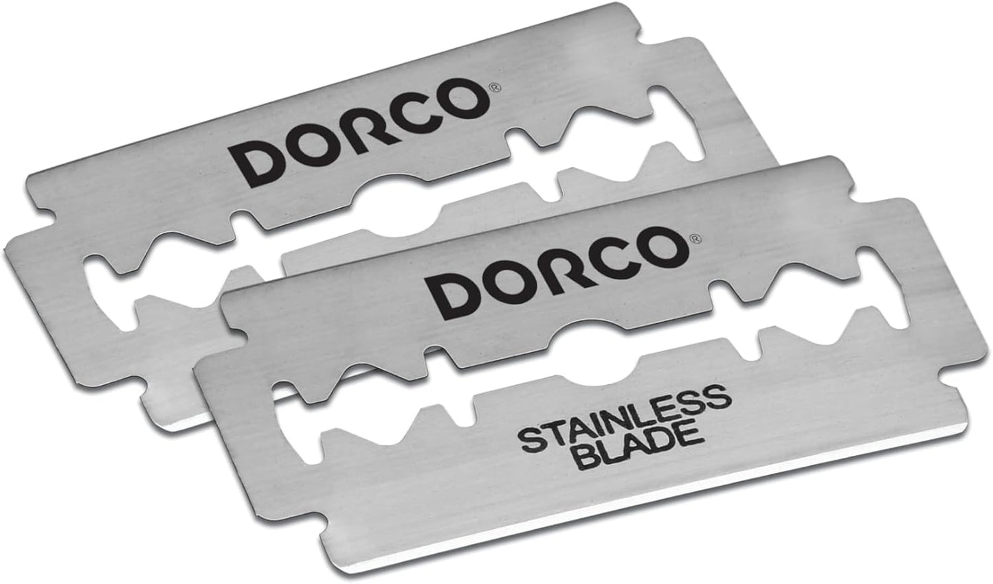 DORCO ST300 Platinum Double Edge Razor Blades | 100 Blades (1 Box)