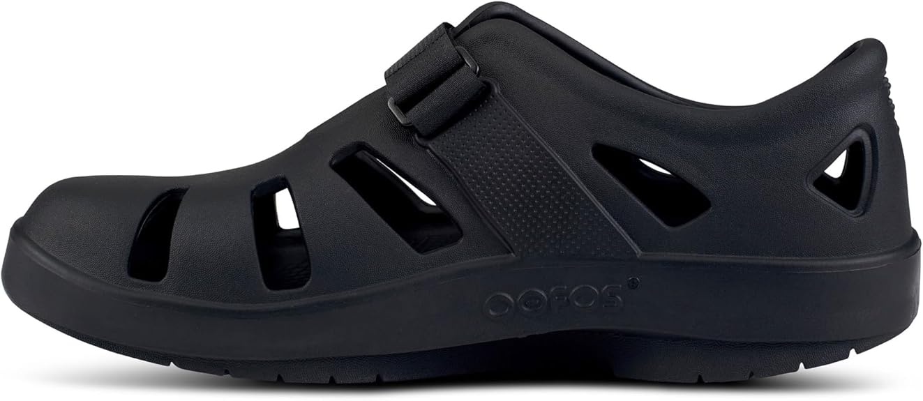 OOFOS OOcandoo Recovery Sandal, Black - Women’s Size 15, Men’s Size 13