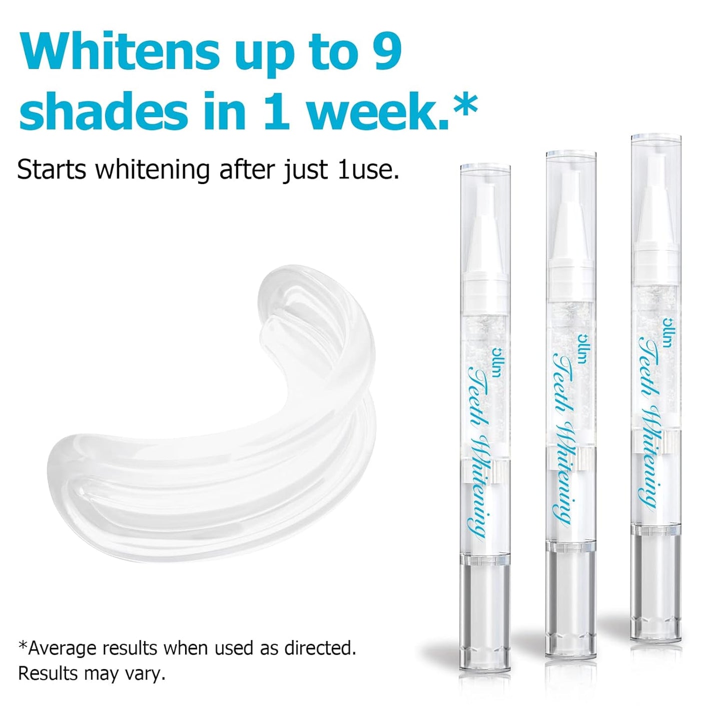 Teeth Whitening Kit with LED Light - White Sensitive Tooth 35% Carbamide Peroxide Gel Pen Dental Mouth Trays Whitener Professional Bright Brace Product System for Home Work Travel