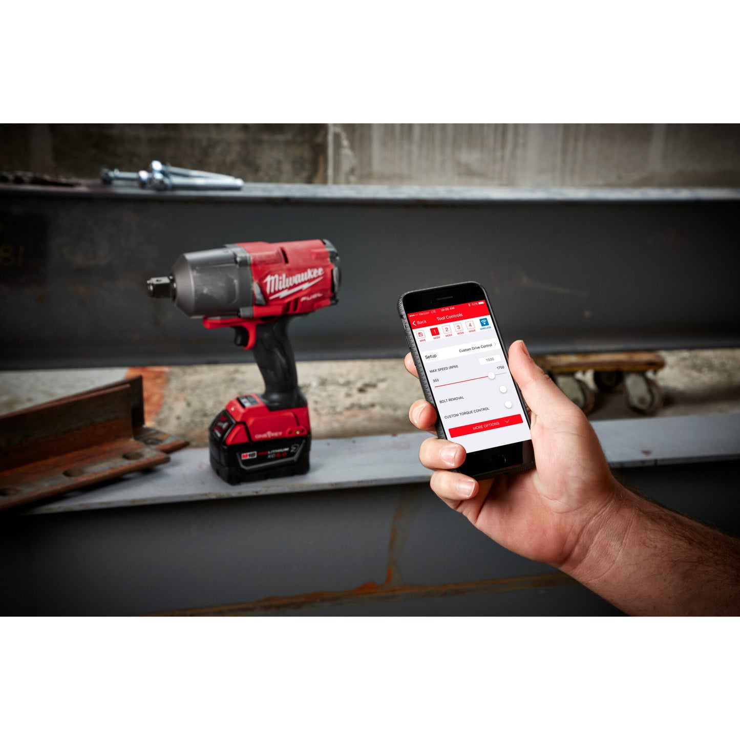 Milwaukee M18 FUEL Cordless High Torque Impact Wrench with ONE-KEY and Friction Ring, Tool Only, 3/4in. Drive, 1500 Ft./Lbs. Torque, Model# 2864-20