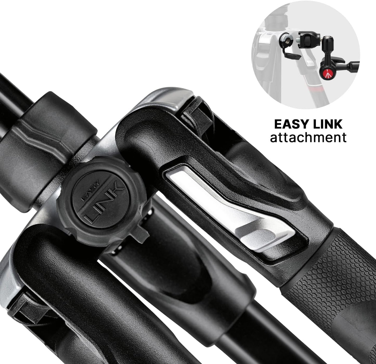 Vitec Imaging Manfrotto Tripod, Befree Advanced Aluminum, 4 Tiers, Freehead Twist Lock T-Tripod Kit, Black, Total Height 59.1 inches (150 cm), Length 15.7 inches (40 cm), MKBFRTA4BK-BH