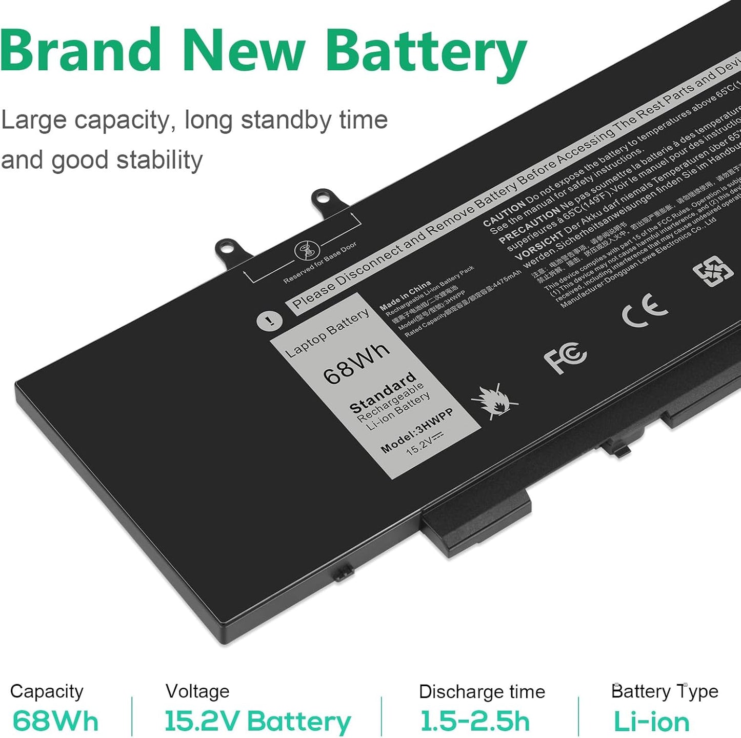 Fancy Buying 3HWPP Laptop Battery for Dell Latitude 5401 5410 5411 5501 5510 5511 Precision 3541 3551 INSPIRON 7706 2-in-1 INSPIRON 17 7500/7506 2-in-1 03HWPP 10X1J N2NLL 1VY7F 3YNXM 451-BCMN