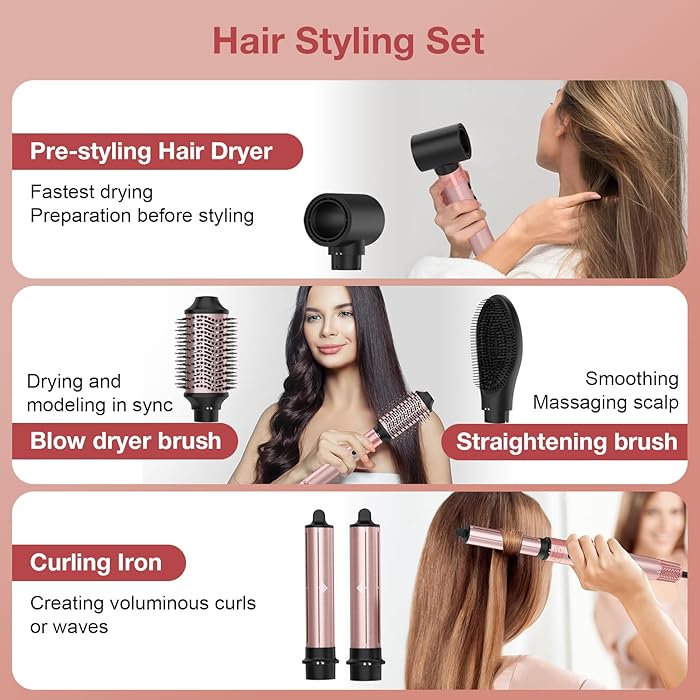 Brightup Air Styler, Professional Hair Dryer Brush