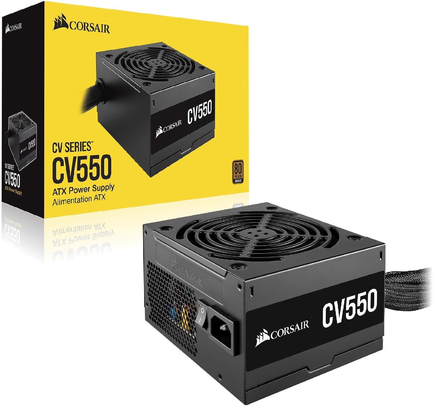 Corsair CV Series CV550 - 550 Watt 80 Plus Bronze Certified PSU