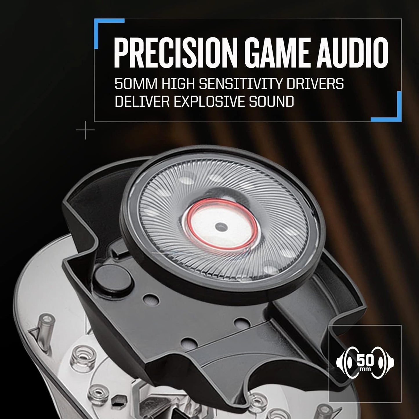RIG 500 PRO HS GEN 2 Competition Grade PlayStation Gaming Headset for PS4, PS5 and Nintendo Switch - 50mm Speaker Drivers - Flip-to-Mute Microphone - White