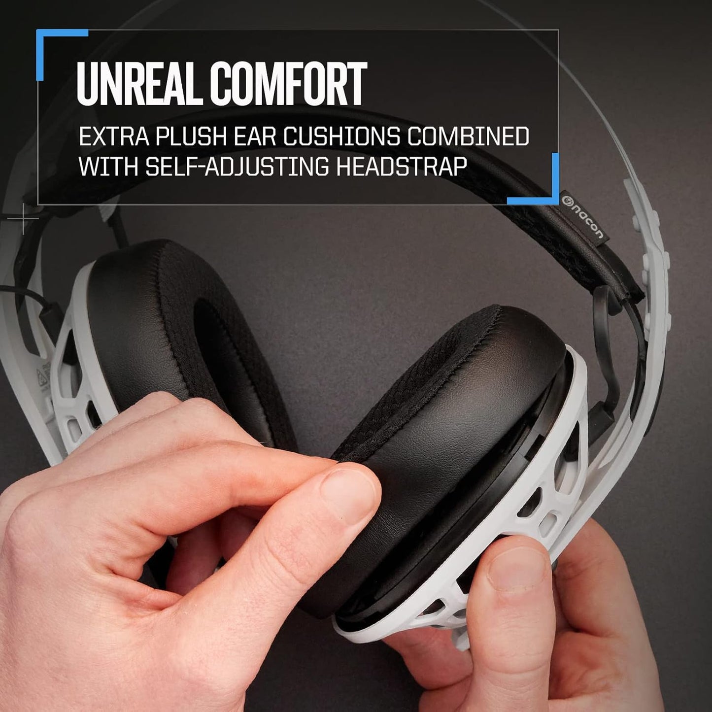 RIG 500 PRO HS GEN 2 Competition Grade PlayStation Gaming Headset for PS4, PS5 and Nintendo Switch - 50mm Speaker Drivers - Flip-to-Mute Microphone - White