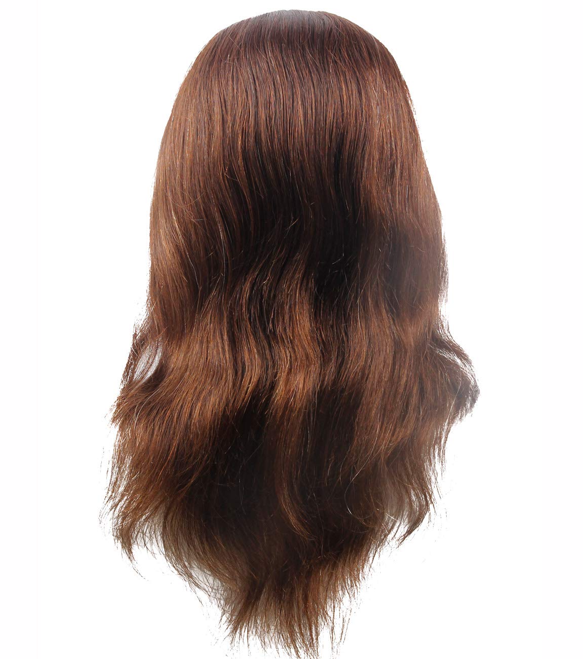 Mannequin Head with 100% Human Hair Hairdresser Training Head Manikin Cosmetology Doll Head Salon Training Practice Head with Blonde Human Hair Styling Dye Cutting with Clamp Stand.