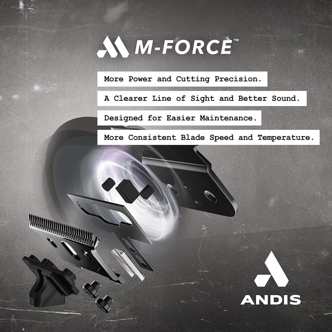 Andis GTX-EXO Black Label Special Edition, Professional Lithium-ion Electric Beard & Hair Trimmer, M-Force Technology, Cordless, Included Charging Stand, Black